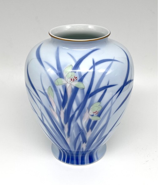Винтажная ваза «Ирисы» Фукагава