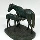 Antique sculpture "Mare with foal"