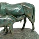 Antique sculpture "Mare with foal"