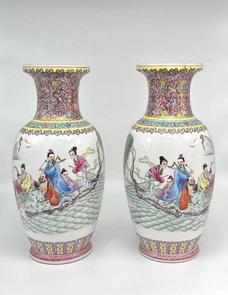 Antique pair vases