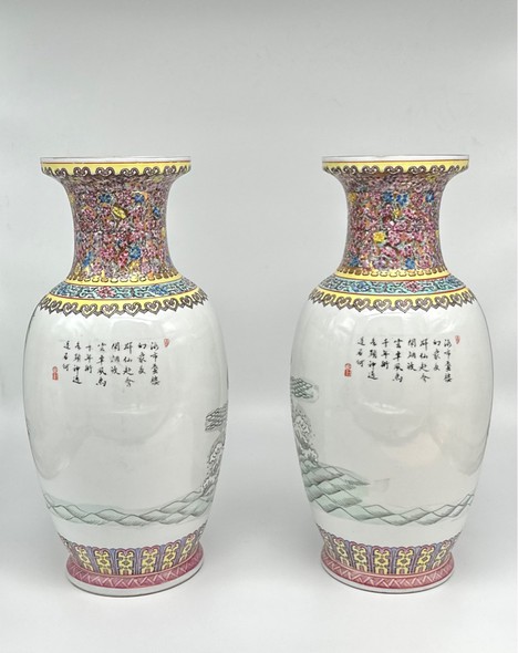 Antique pair vases