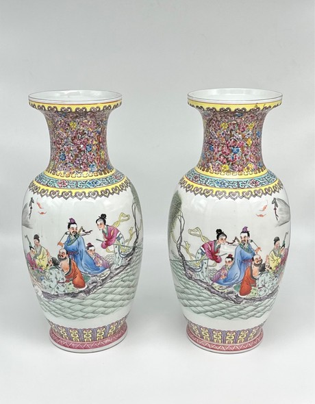 Antique pair vases