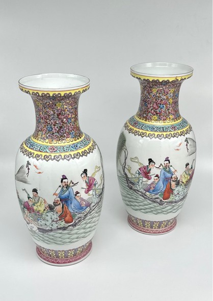 Antique pair vases