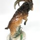 Rare vintage figurine "Mountain goat with a lizard"