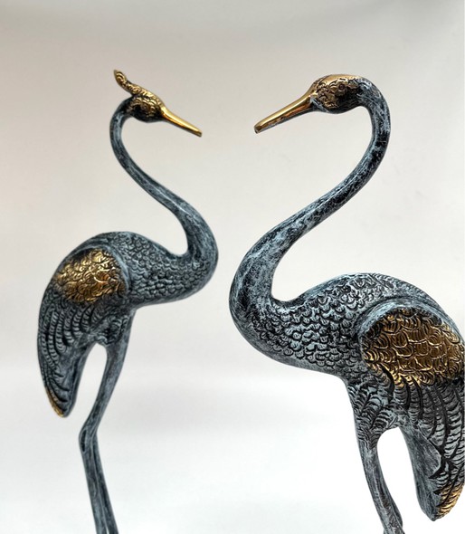 Vintage pair sculptures "Herons"