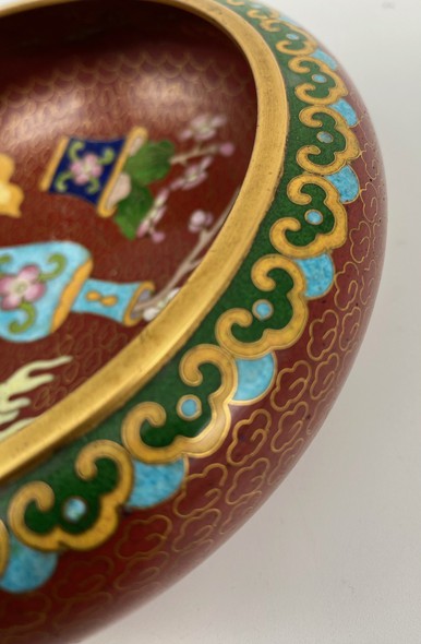 Antique cloisonne bowl