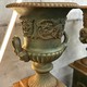 Antique pair of flowerpots