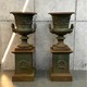 Antique pair of flowerpots