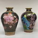 Antique paired cloisonne vases