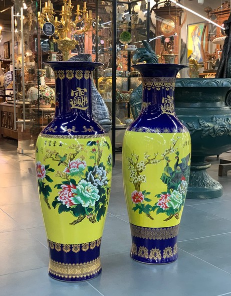 Антикварные вазы «Цветы и птицы»