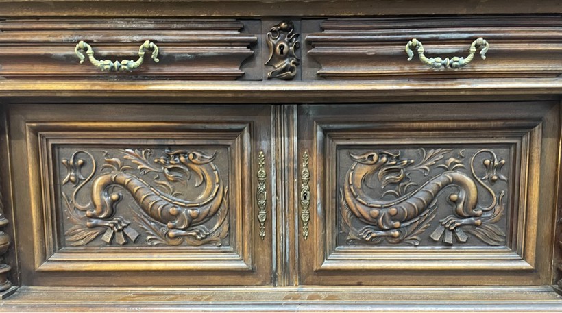 Antique renaissance sideboard
