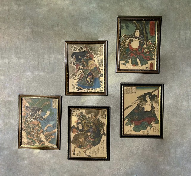 Set of Japanese prints "Samurai"