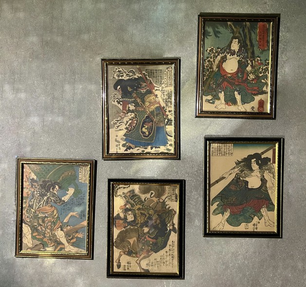 Set of Japanese prints "Samurai"