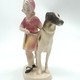 Antique statuette "Girl with a greyhound"
