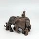 Vintage sculpture "Elephant and the blind"