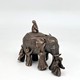 Vintage sculpture "Elephant and the blind"