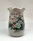 Unusual vase with the image of peonies and birds