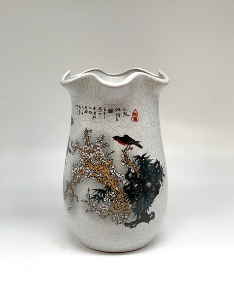 Китайская ваза «Цветы и птицы»