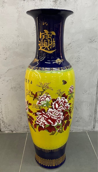 Vintage vase with chrysanthemums,
China