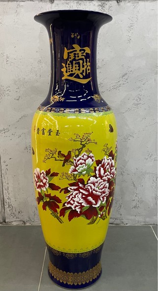 Vintage vase with chrysanthemums,
China