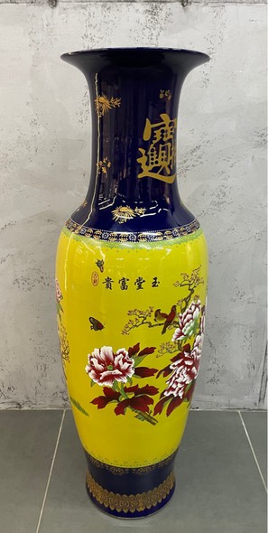 Vintage vase with chrysanthemums,
China