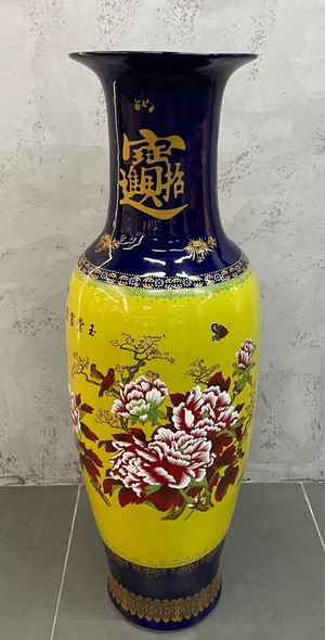 Vintage vase with chrysanthemums,
China