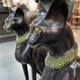 Винтажные парные скульптуры «Кошки»