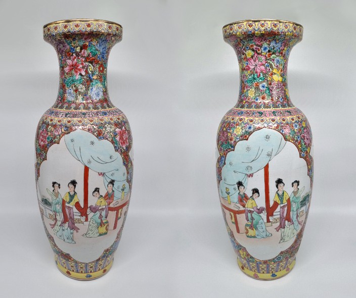 Vintage pair vases