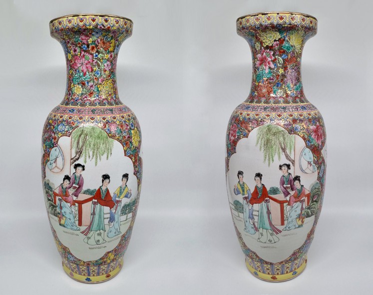 Vintage pair vases