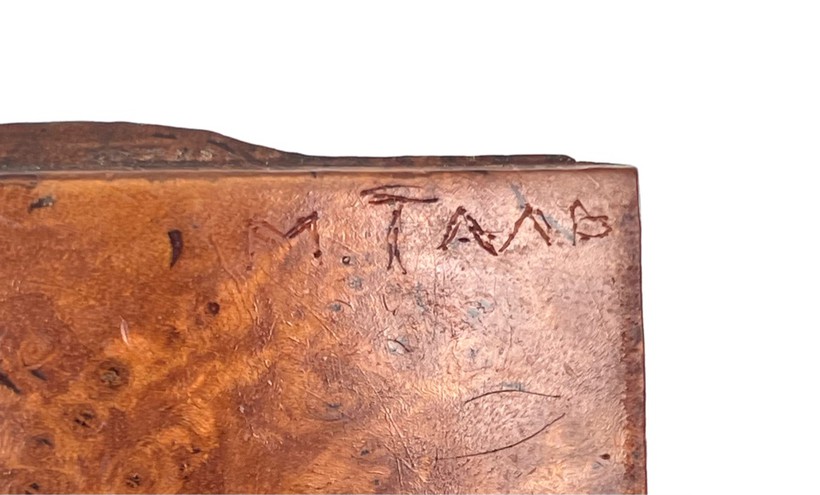 Vintage cigarette case M. Tal,
Karelian birch