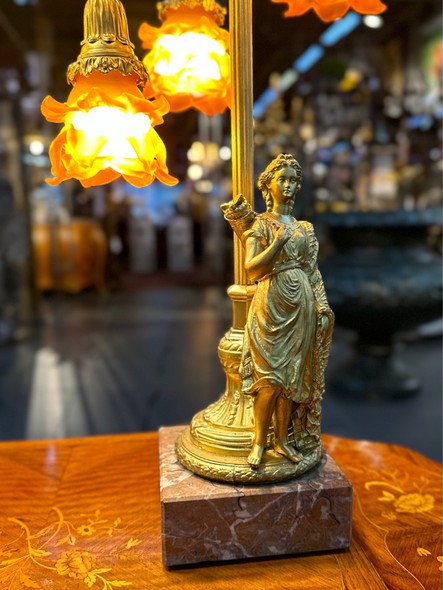 Antique lamps "Roses and Goddesses"