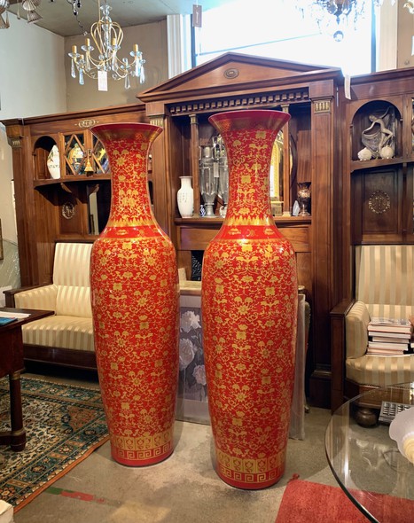 Large paired vases