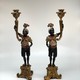 Antique pair of candelabra "Moors"