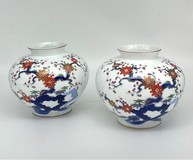 Paired vintage vases “Sakura”, Fukugawa