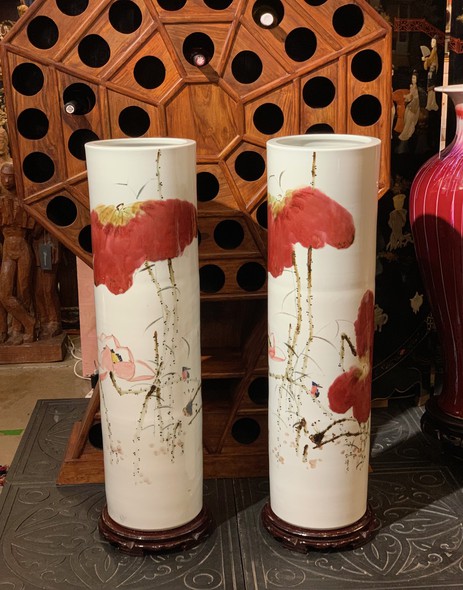 Paired vintage vases