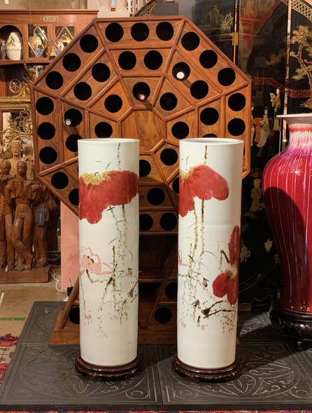 Paired vintage vases