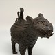 Antique incense burner "Leopard with a kitten"