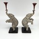 Paired candlesticks "Elephants"