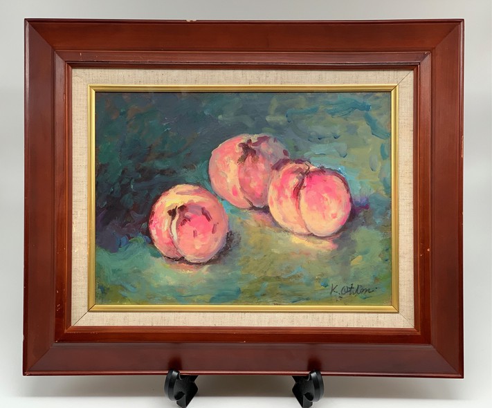 Vintage painting "Peaches", Kazu Utani