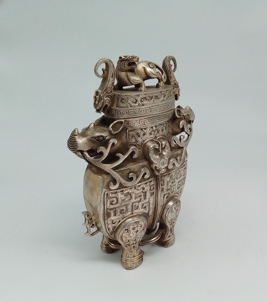 Silver Tibet vase. XIX с.