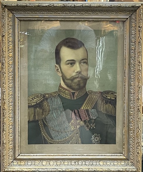 Антикварная гравюра 
"Николай II"
