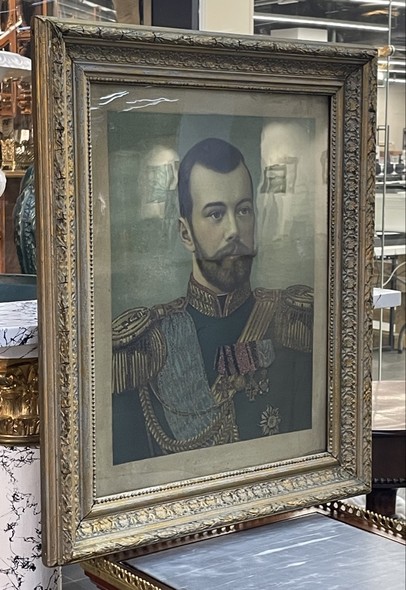 Антикварная гравюра 
"Николай II"
