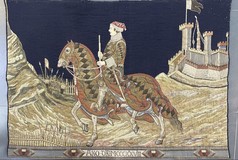 Antique tapestry
"Horseman, year 1328"