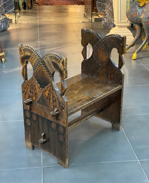 Antique bench in the style of Russian Art Nouveau