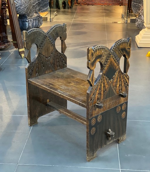 Antique bench in the style of Russian Art Nouveau