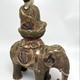 Antique sculpture "Elephant and Buddha"