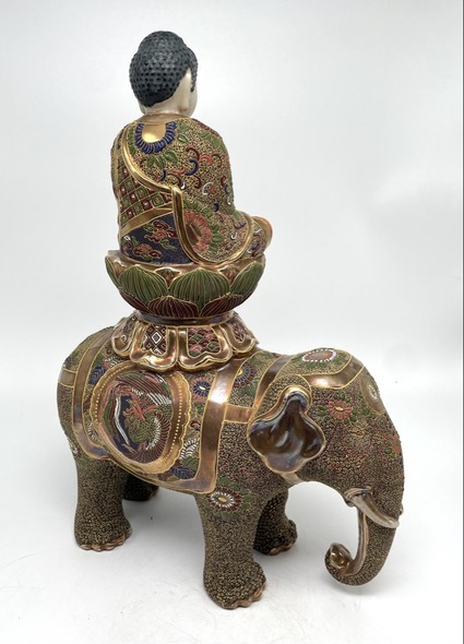 Antique sculpture "Elephant and Buddha"