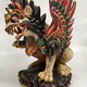 Antique statue of Balinese lion sing