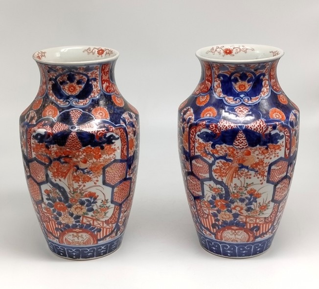 Antique Paired Imari Vases