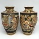 Antique paired vases, Satsuma